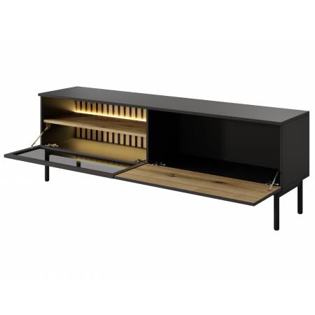 Stolik RTV 180 cm witryna LED LAVARO